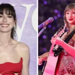 Anne Hathaway has taught her sons to be kind as they made a sweet gesture for Taylor Swift fans attending the
